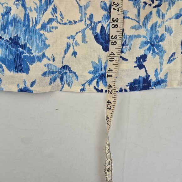 H&M brand women's white printed cotton summer mid-length dress - Picture 3 of 6